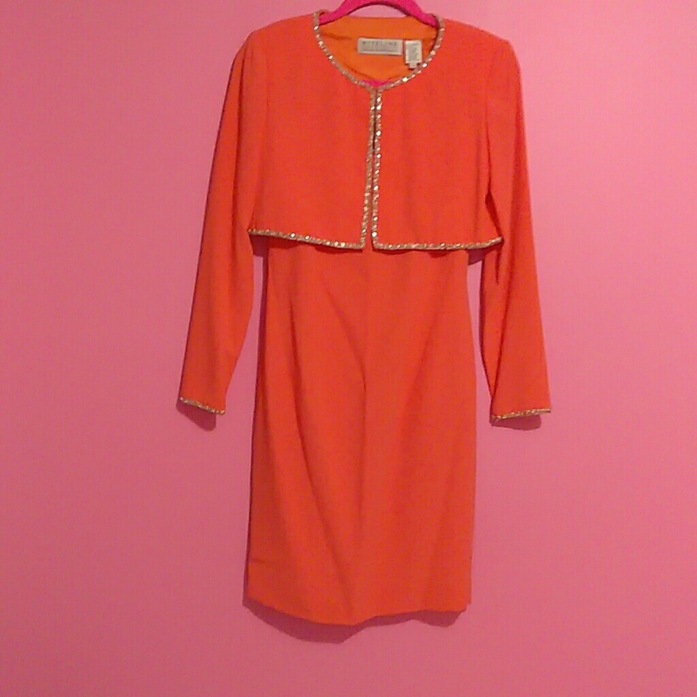 Coral mini with bolero jacket
